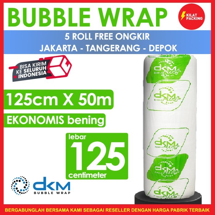 

Plastik Bubble Wrap Bening Murah 125Cm X 50M / Bubble Wrap Dkm Plus