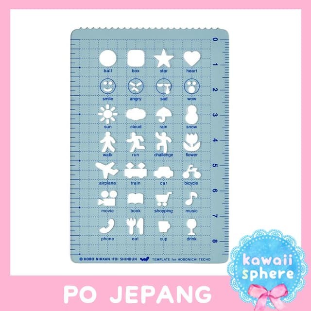 

TERBARU Hobonichi Stencil Biru PO Jepang