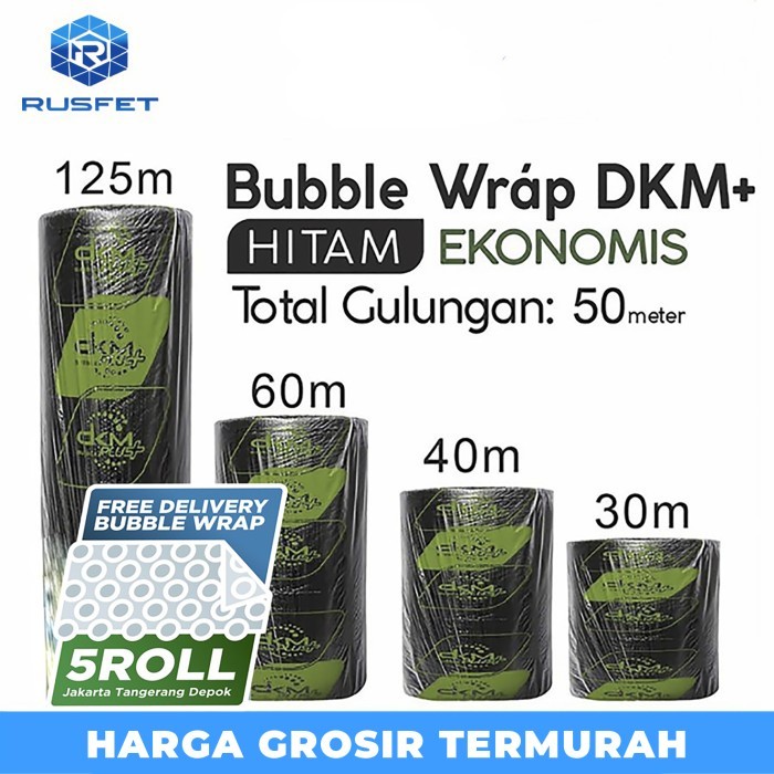 

Plastik Bubble Wrap Hitam 50Meter Bubble Wrap Dkm Plus Ekonomis / Roll