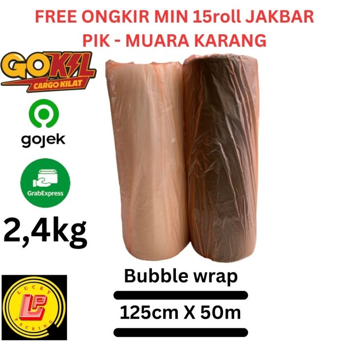 

Bubble Wrap Roll Hitam Bening 125Cm X 50M