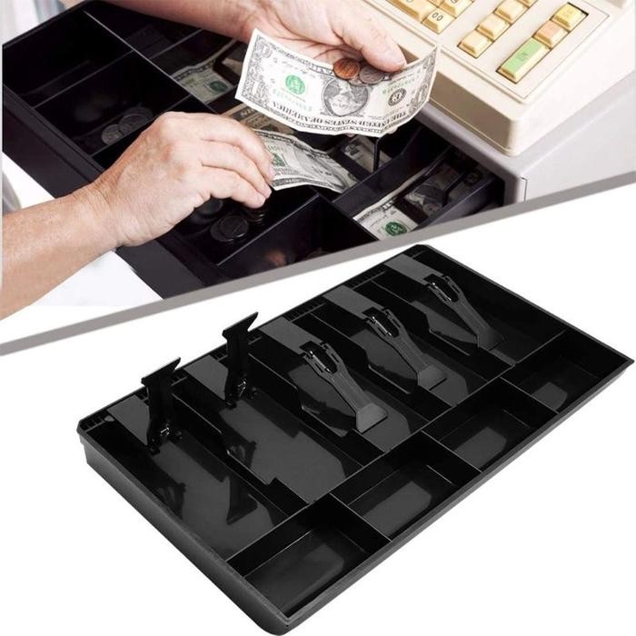 

Laci Uang Kasir / Money Cash Tray 5 Sekat / Cash Drawer Laci Kasir Laci Uang Black
