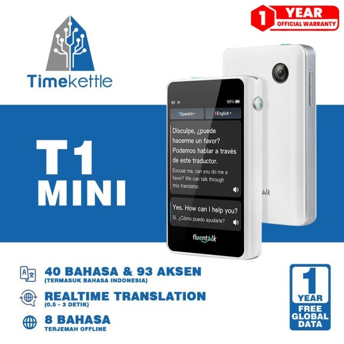 

Timekettle T1 Mini Fluentalk Translator Alat Penerjamah Bahasa