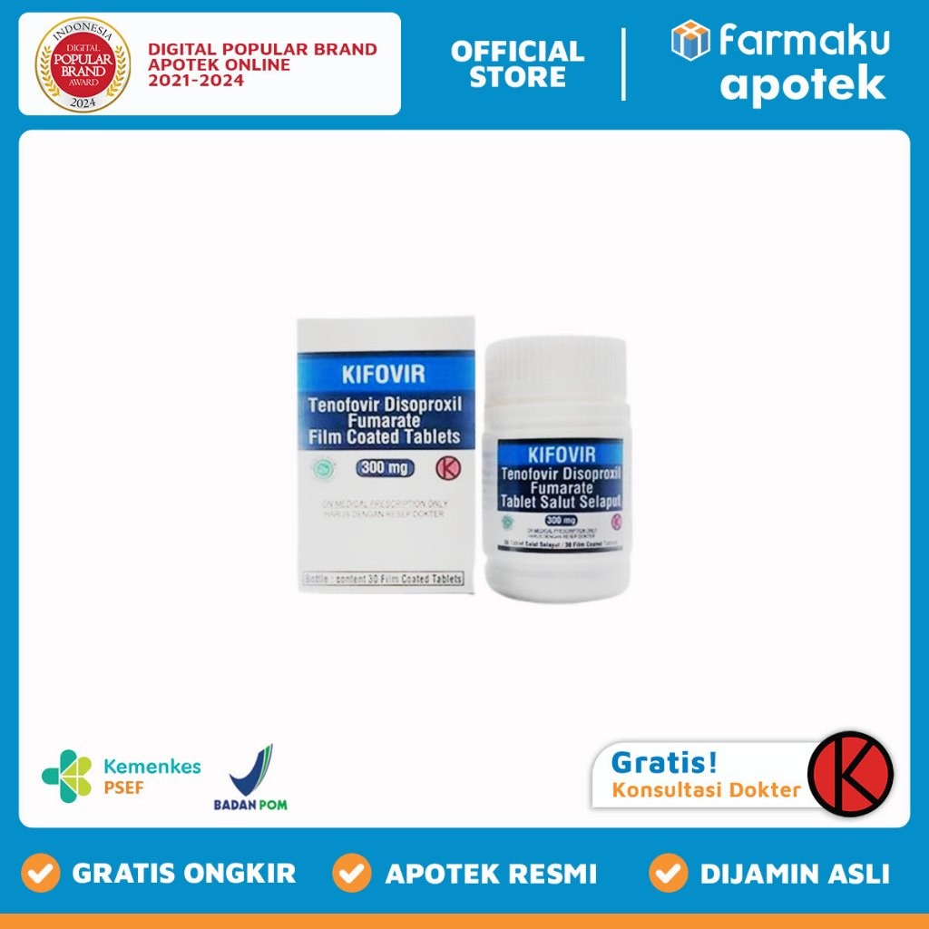 Kifovir 300 mg Botol 30 Tablet - BNS