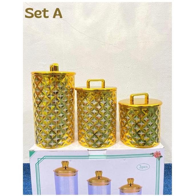 

Cs Toples Mewah Toples Gold Toples Aklirik Kedap Udara Gold Emas / Toples List Gold Mewah Toples Penyimpanan Makanan Original Dan Terpercaya