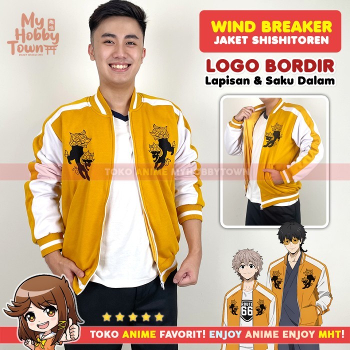 Jaket Sukajan Cosplay Anime Wind Breaker Shishitoren Jacket Choji Tomiyama Jo Togame Kota Sako