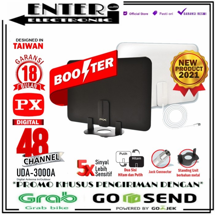 PX UDA3000A - INDOOR ANTENA TV DIGITAL INDOOR UDA3000 UDA 3000 3000A