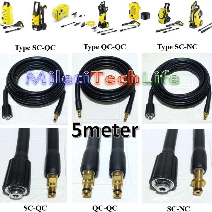 Selang Karcher K1 K2 K3 K4 K5 Panjang 5meter High Pressure Hose 5m for Karcher K Series Spare Part