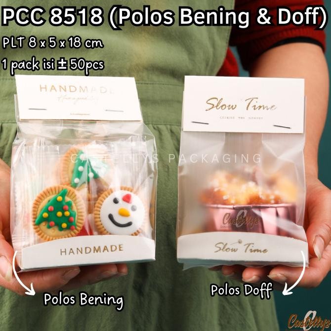 

*****] Plastik Polos Bening PCC 8518-01 Roti Cookies Snack Kue Kering Permen