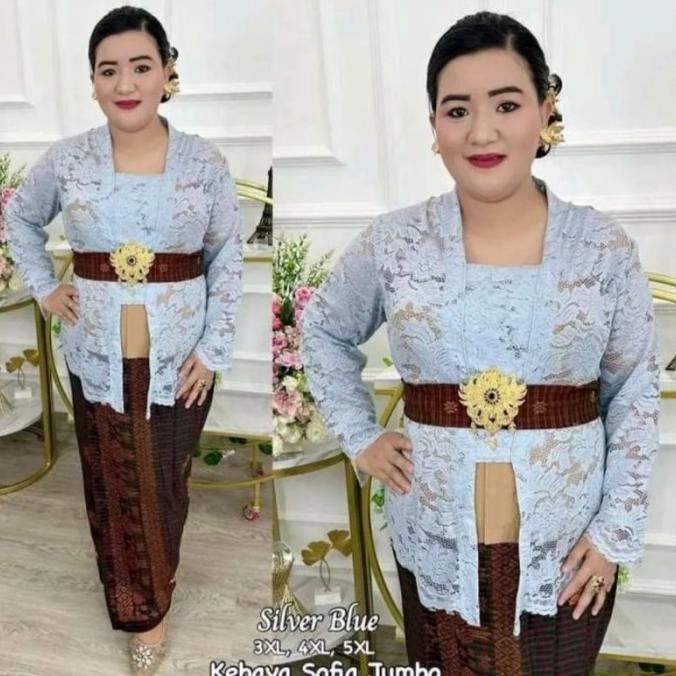 Kebaya/Atasan Bali Sofia Kutu Baru Jumbo LD 120-130 cm DS