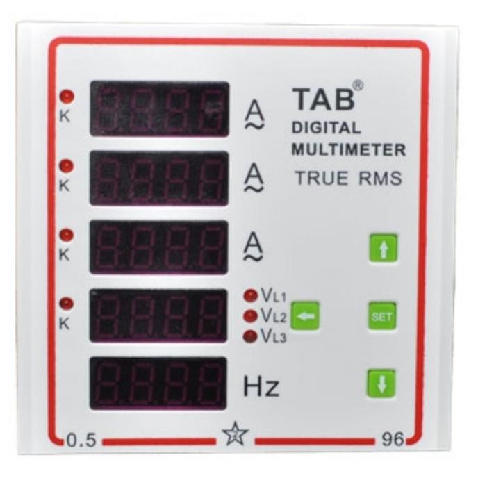 Asli Panel Meter Digital AC Volt Ampere Hz 96x96 3 Phase 3P TAB