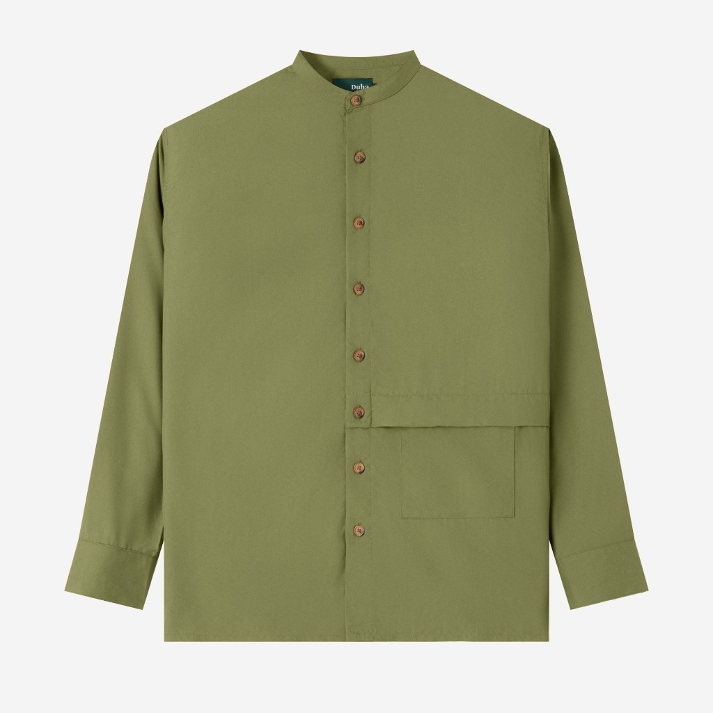 DUHA Baju Koko Lengan Panjang - Barq - Olive