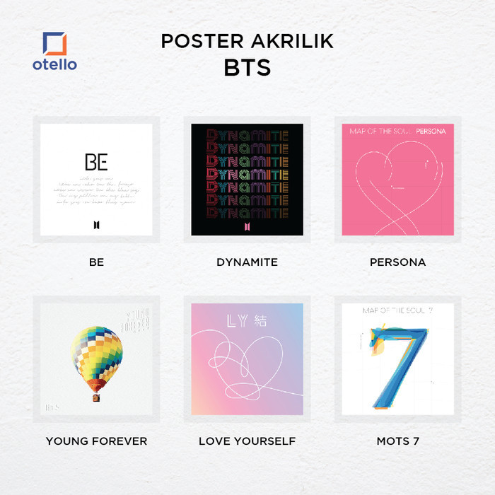 Poster Akrilik BTS | Poster Aesthetic Poster BTS Album Dekorasi KPOP