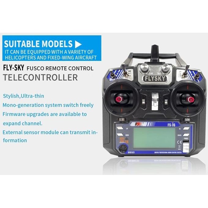 Promo Flysky FS-i6 6CH 2.4GHz RC Transmitter Controller Remote COD