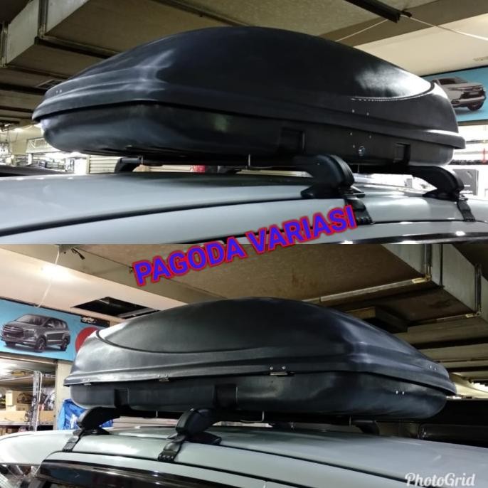 paket Roof box + cross bar jepit body mobil Livina