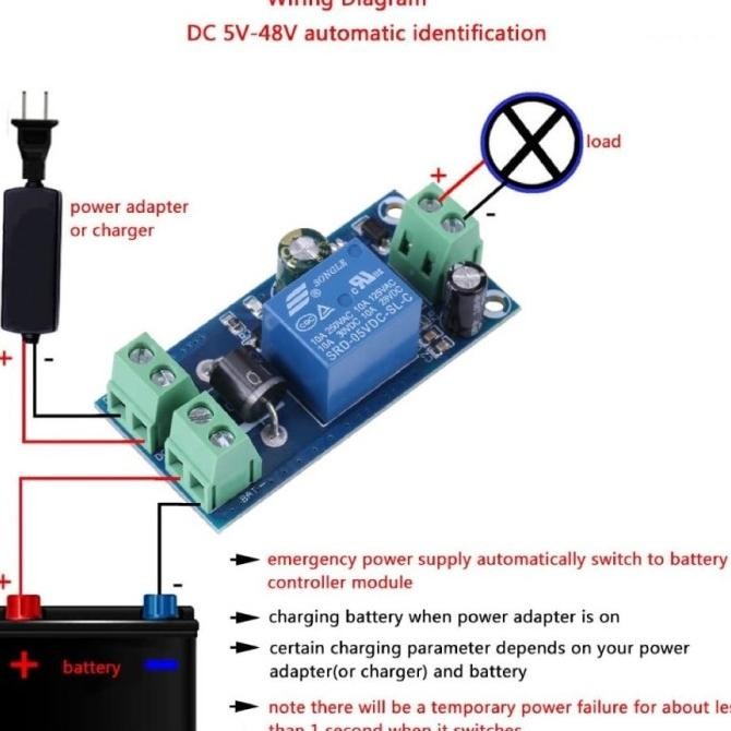 Produk Baru Modul Ups Komputer Auto Backup Emergency Power Off  Battery 12Vdc - 48Vdc Otomatis