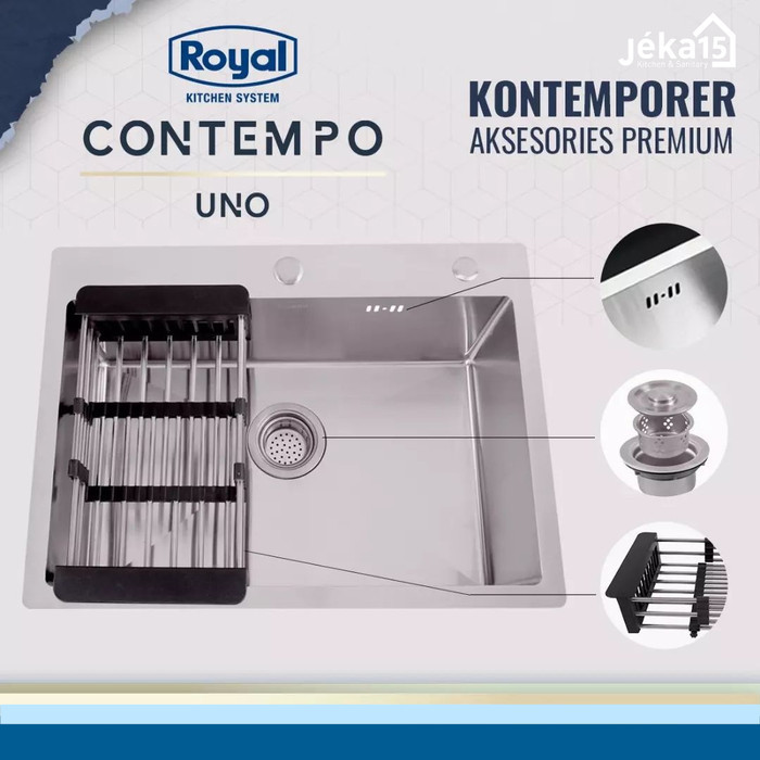 Bak Cuci Piring Stainless Royal Contempo Uno Kitchen Sink