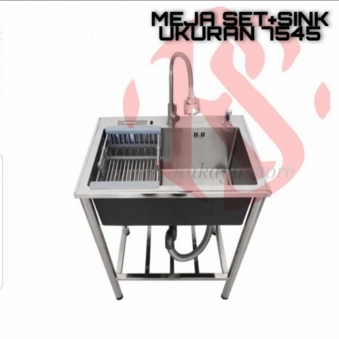 KITCHEN SINK 7545 STAINLESS KAKI MEJA / TEMPAT CUCI PIRING PORTABLE