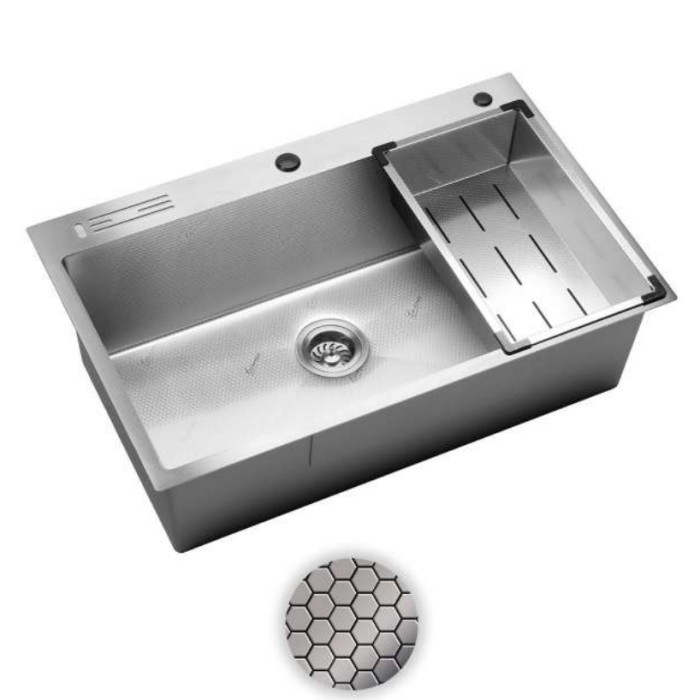 Kitchen Sink Lavenia LS 1080 NN Honeycomb Embossed / Kitchen Sink Stainless 304 Lavenia / Bak Cuci