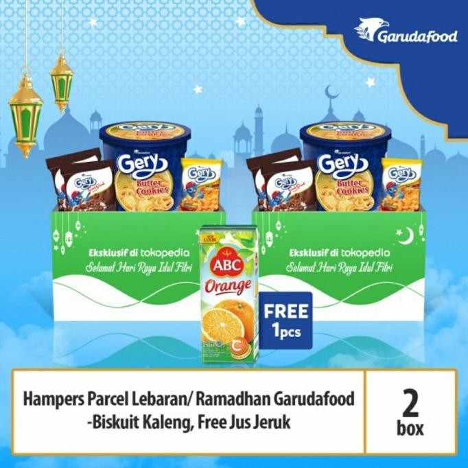 

Promo Parcel Lebaran Garudafood 2 Box - Biskuit Toples Free Juice Jeruk