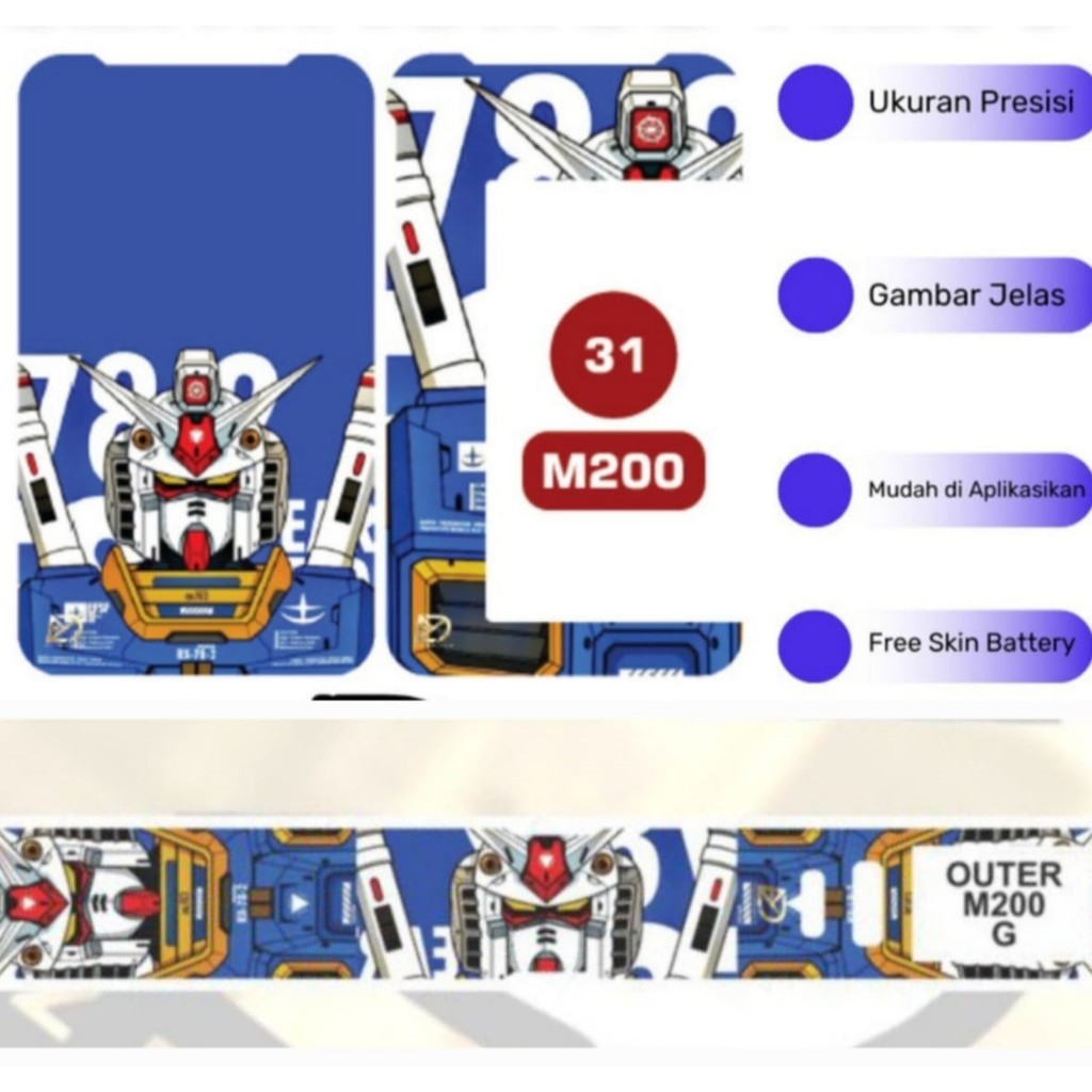 

Premium Cut - Namikami Kertas Tempel M200 Stiker Label Fs 031 Garskin Stiker / Case Custom Terlaris 2PCS/ Fullbody