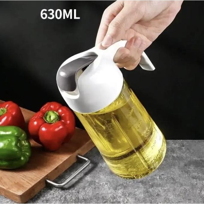 

botol bumbu kaca dapur besar 630ml otomatis dispenser kecap oil bottle termurah