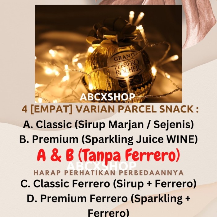

PROMO !!! SALE TERLARIS PARCEL FERRERO ROCHER SNACK PARSEL LEBARAN HAMPERS IDUL FITRI, NATAL READY