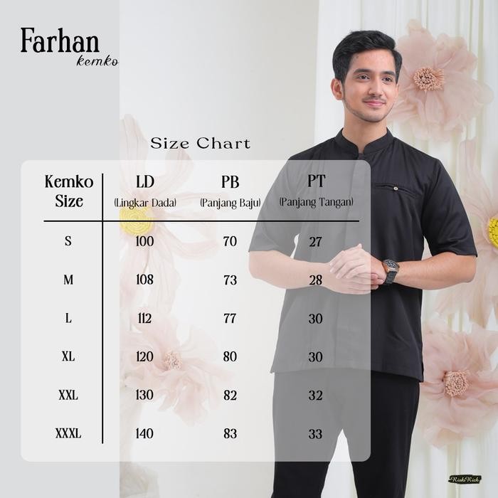 Riskirich Farhan Azzura Black Sarimbit Muslim Keluarga Elegan 2024 [ Harga Satuan / Terpisah ] Asli