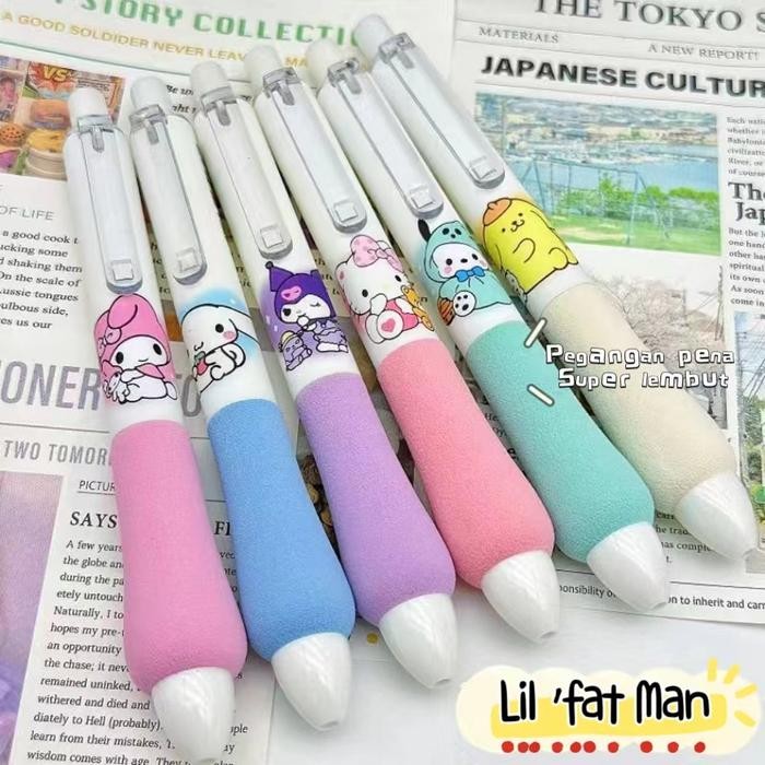 

PROMO (BISA COD)6PCS LIL'FAT MANPENA SUPER LEMBUT PULPEN GEL MEKANIK STATIONERY, KUALITAS ST,