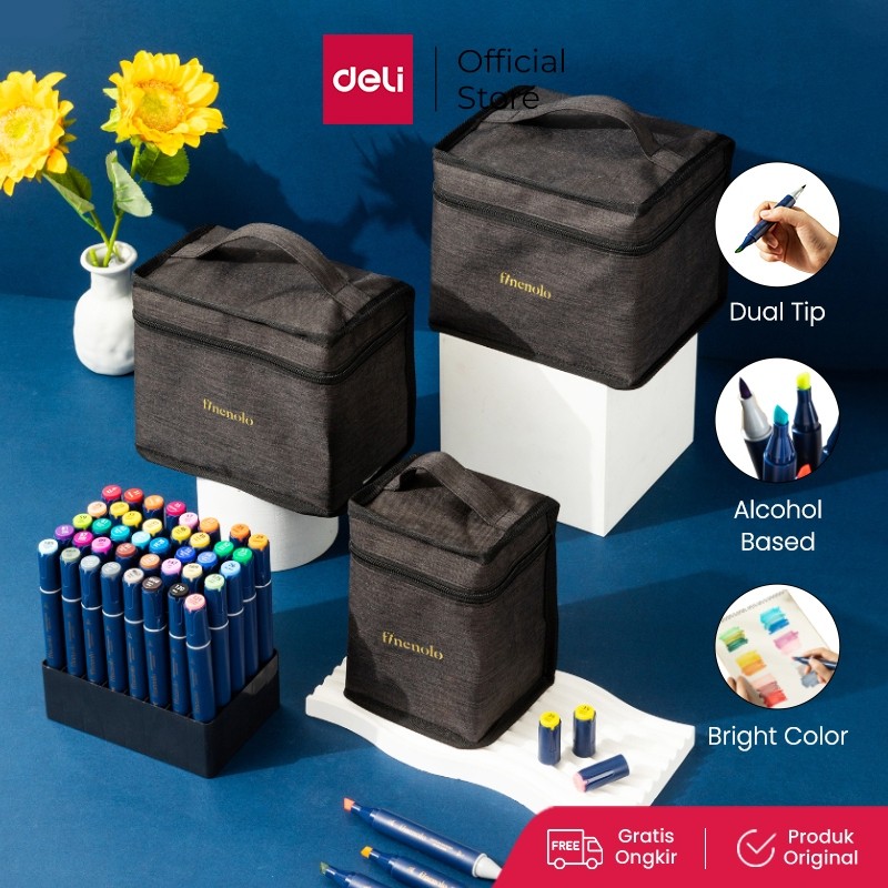 

Ay00! Deli Finenolo Spidol Sketsa / Sketch Marker Dual Tip 30 80 Warna EC184