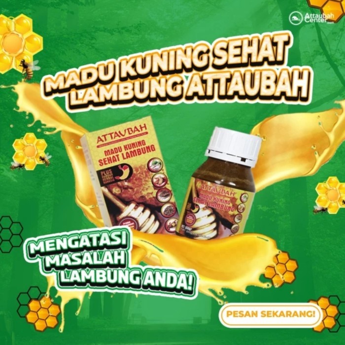 

ORIGINAL Madu Kuning Sehat Lambung Attaubah PREMIUM