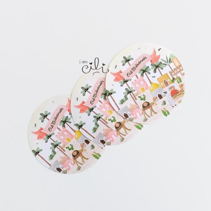 

:::::::] (SIF112) Stiker idul fitri lebaran FREA untuk toples paperbag dus