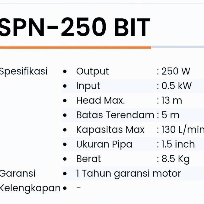 Pompa Celup/Kolam/Rendam/Ikan Shimizu Spn-250 Bit(250Watt & 13Meter) Projectkini