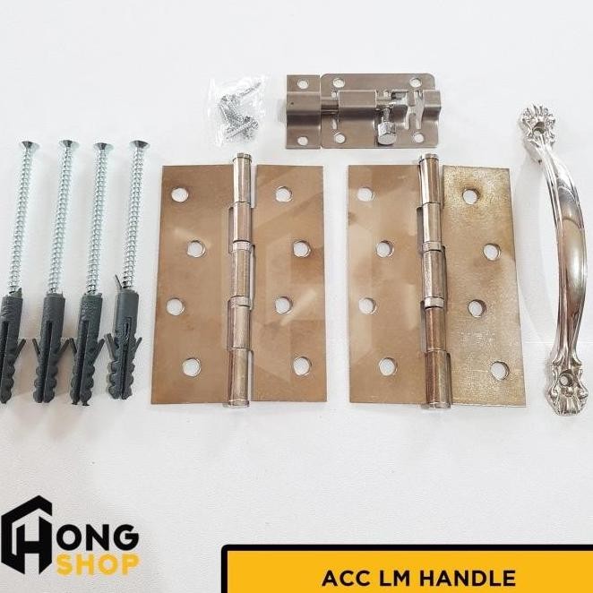 Pintu Kamar Mandi Pvc Tebal + Kaca Es - Lm Super White Glassy Vjstore12