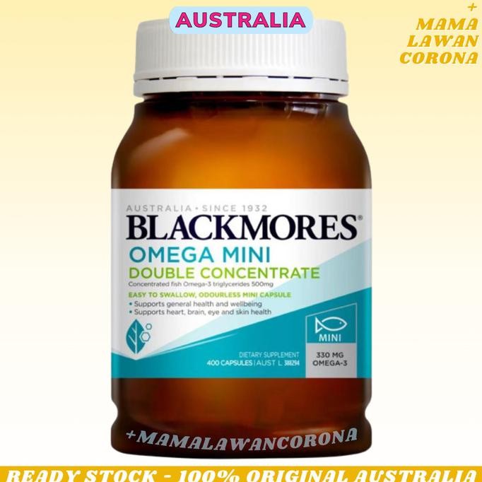 BLACKMORES Omega Mini Double Concentrate 400 Capsules / Omega3 Omega 3 Fish Oil Mini Caps MiniCaps K