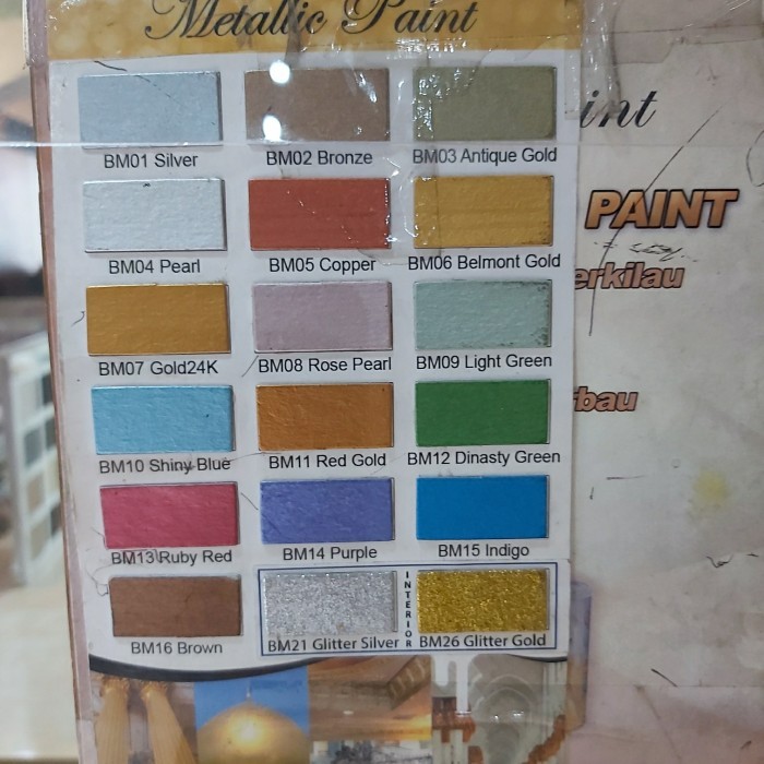 Terbaru Belmont Metallic Paint 1L (Cat Tembok Metalik/Cat Tembok Emas) Best Quality Asli 100%