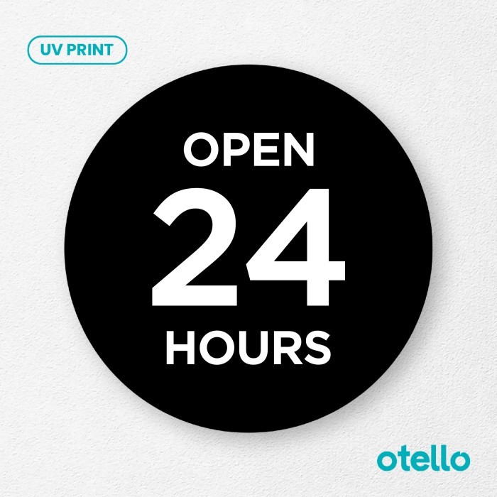 

Open 24 Hours Signage Acrylic Buka 24 Jam Sign Board Akrilik Restoran