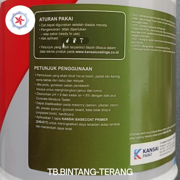 Promo Cat Dasar Tembok Pail Base Coat Primer Kansai Paint 25 Kg Best Seller