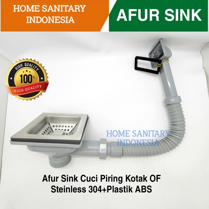 Afur BCP KOTAK +OF BRV Afur Sink Bak Cuci Piring Steinless 304 Tebal