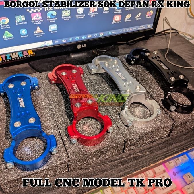 Borgol Shock Depan Rx king Model TK PRO Full CNC Stabilizer Sok depan Rx Series RXKING RXS RXK YT115