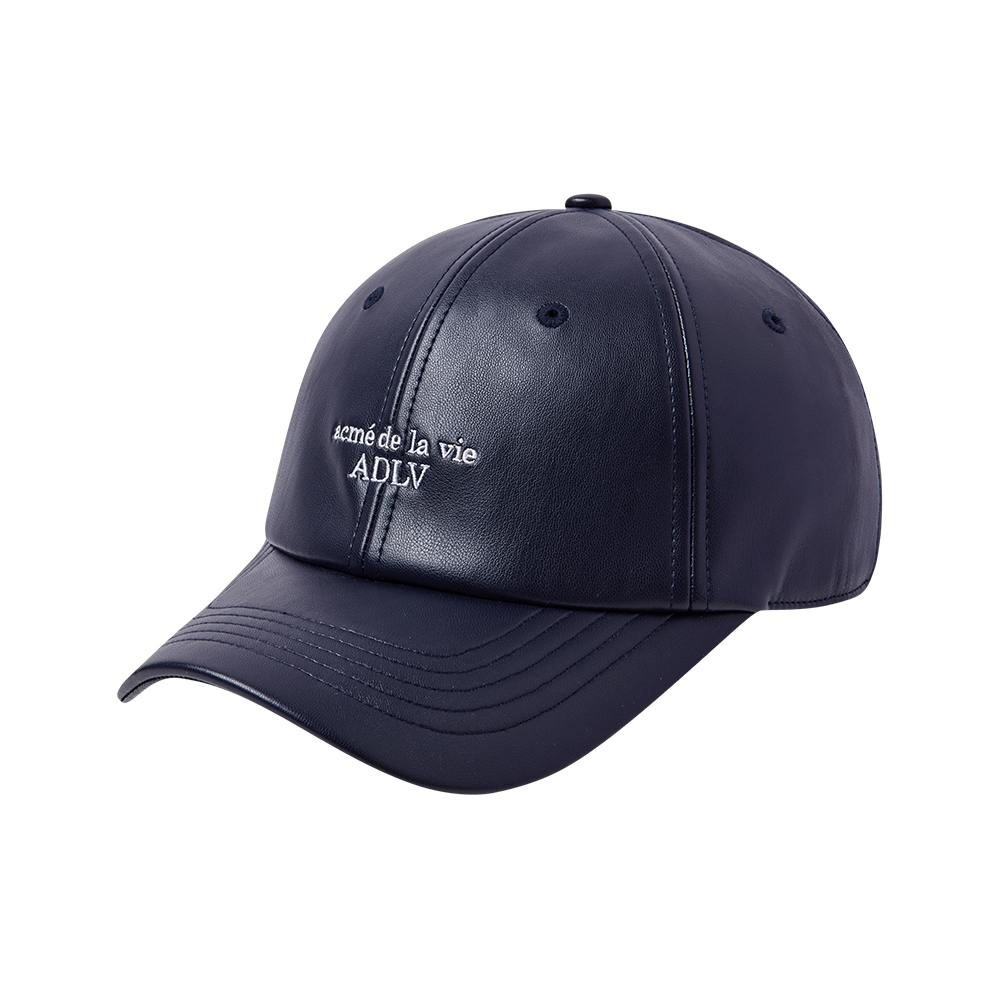 [ADLV] Vegan Leather Ball Cap Navy - Topi Standard Fit Unisex acme de la vie