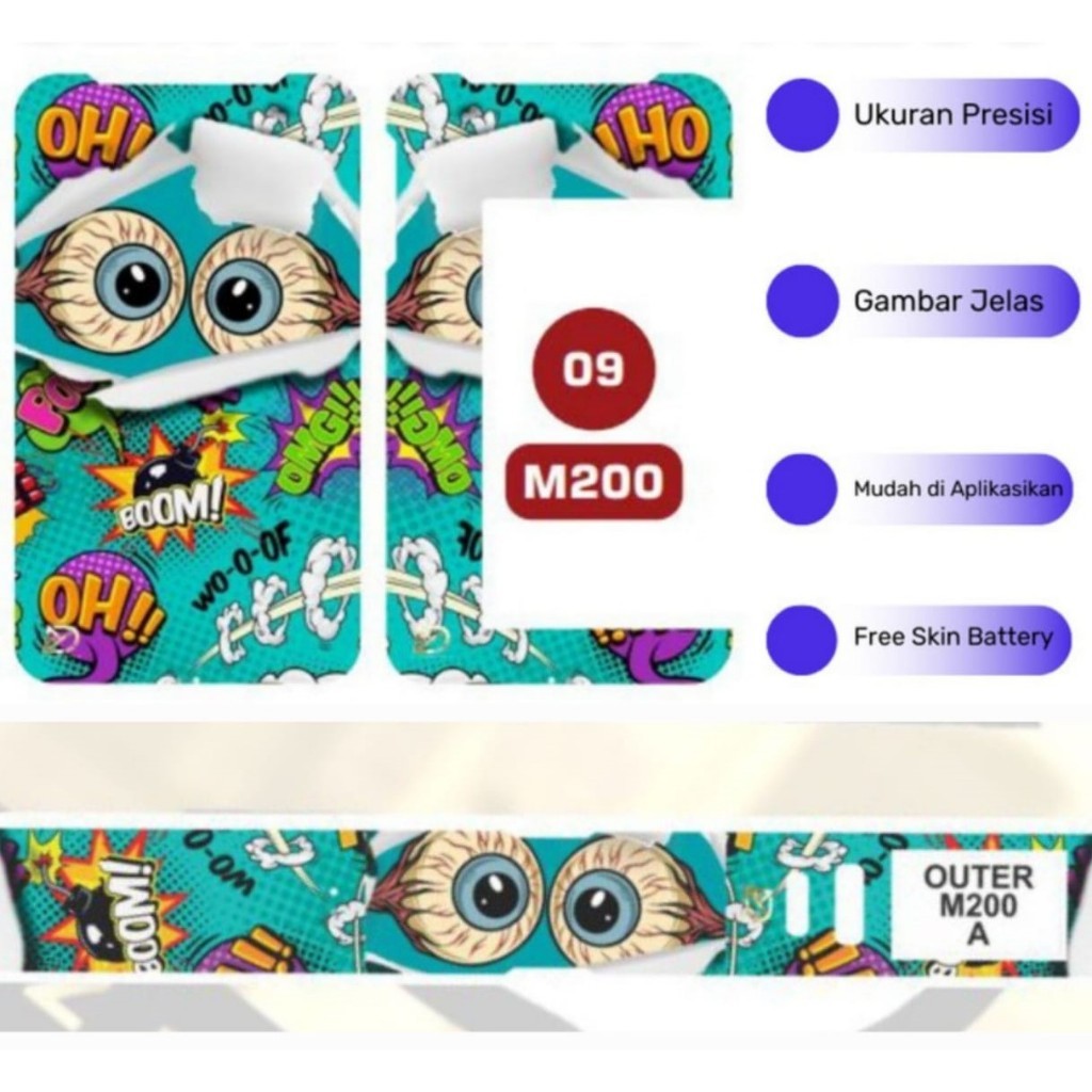 

Premium Cut - Namikami Kertas Tempel M200 Stiker Label Fs 009 Garskin Stiker / Case Custom Terlaris 2PCS/ Fullbody