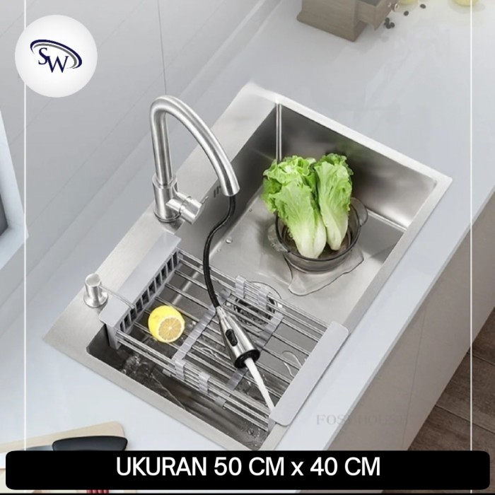 bak cuci piring stainless kitchen sink 5040 kotak sus 304