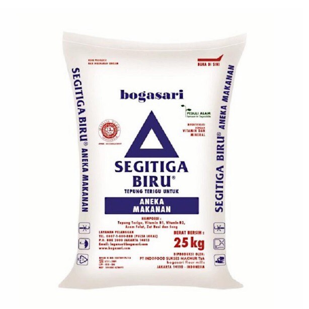 

BARANG TERLARIS Tepung Terigu Segitiga Biru 25 KG