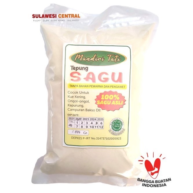 

BARANG TERLARIS Tepung Sagu Asli Palopo Mandiri Tati Khas Sulawesi 1 kg
