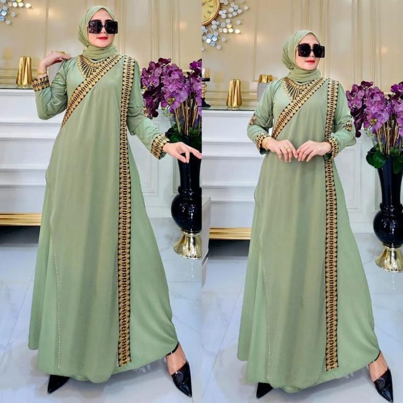 MUSLIM - GAMIS ABAYA TURKEY MODEL SARI INDIA THANIA HITAM DAN WARNA TERLARIS