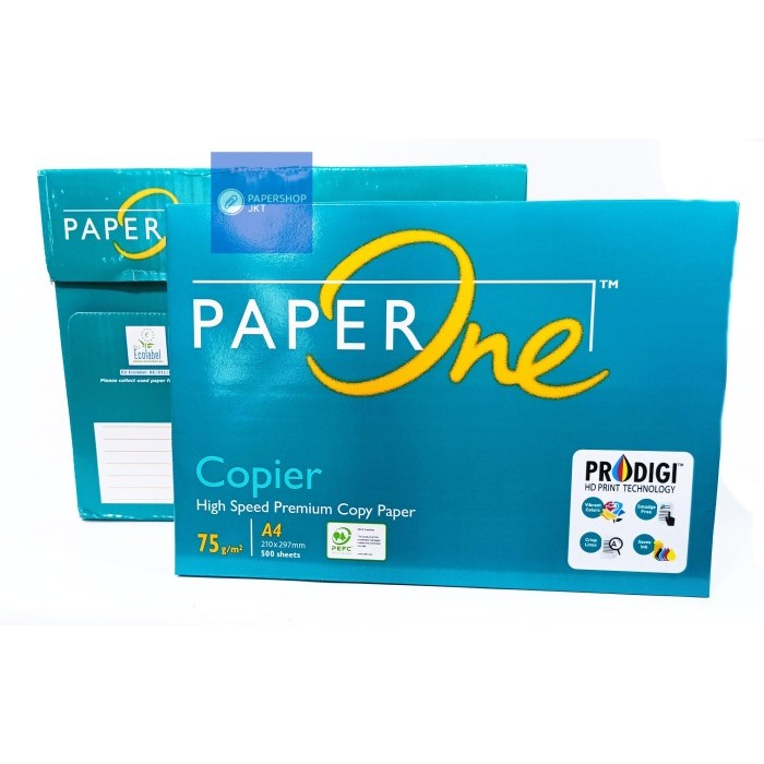 

KHUSUS - [ INSTANT & SAMEDAY ] - Paper One A4 - 75Gr - 1 BOX = 5 RIM