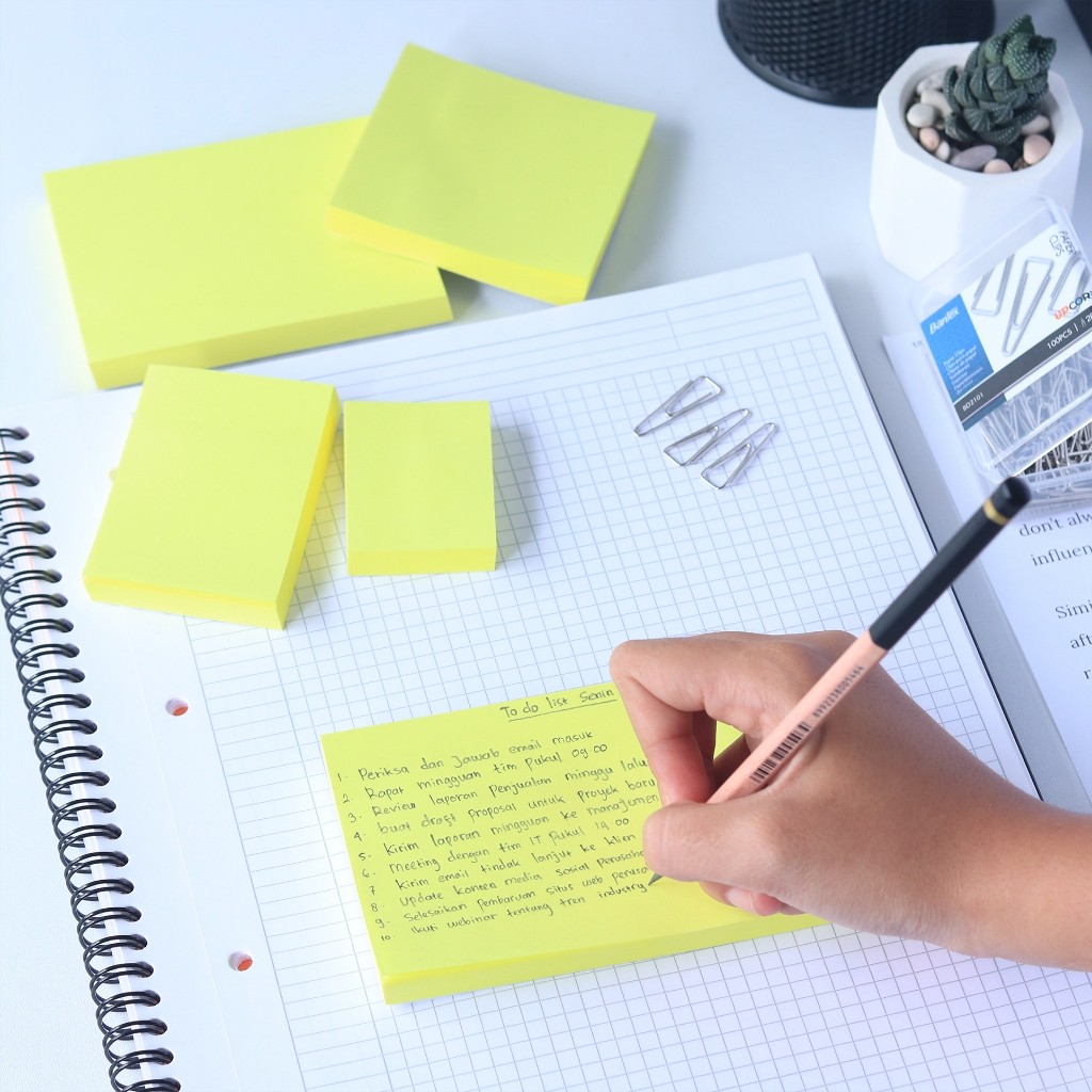 

[Pelangi Stationery] BANTEX Sticky Note Polos Kertas Memo 100 Lembar Beragam Ukuran