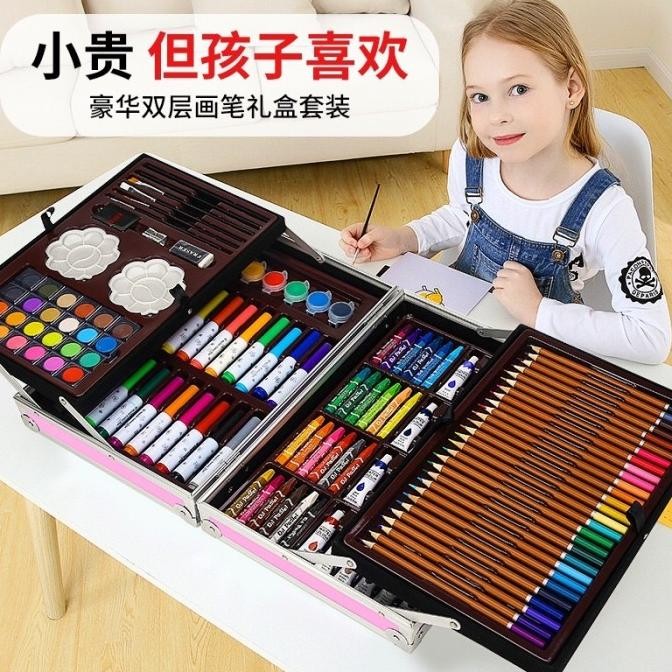 

ALAT LUKIS SET 208PCS CRAYON OIL PASTE PENSIL WARNA PENSIL WARNA CAIR