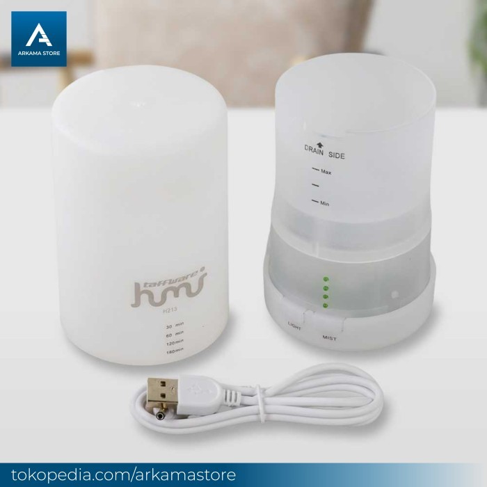 Taffware diffuser air humidifier ultrasonic aroma terapi tanpa kapas