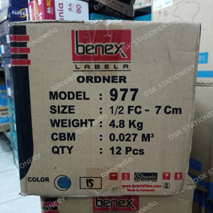 

ODNER BENEX 977 KWITANSI A5 PERBOX ISI 12PCS